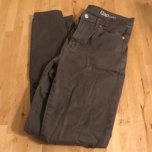 True skinny high rise grey pants from gap